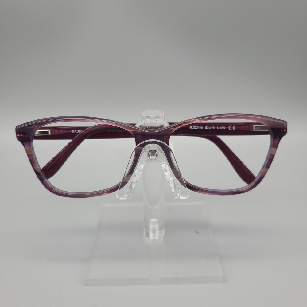 Maui Jim MJO2114 59A Purple Marble Cat Eye Eyeglasses Frames 53-16-135 Italy